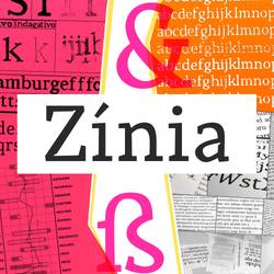 Cover for the work “Zínia Typeface”