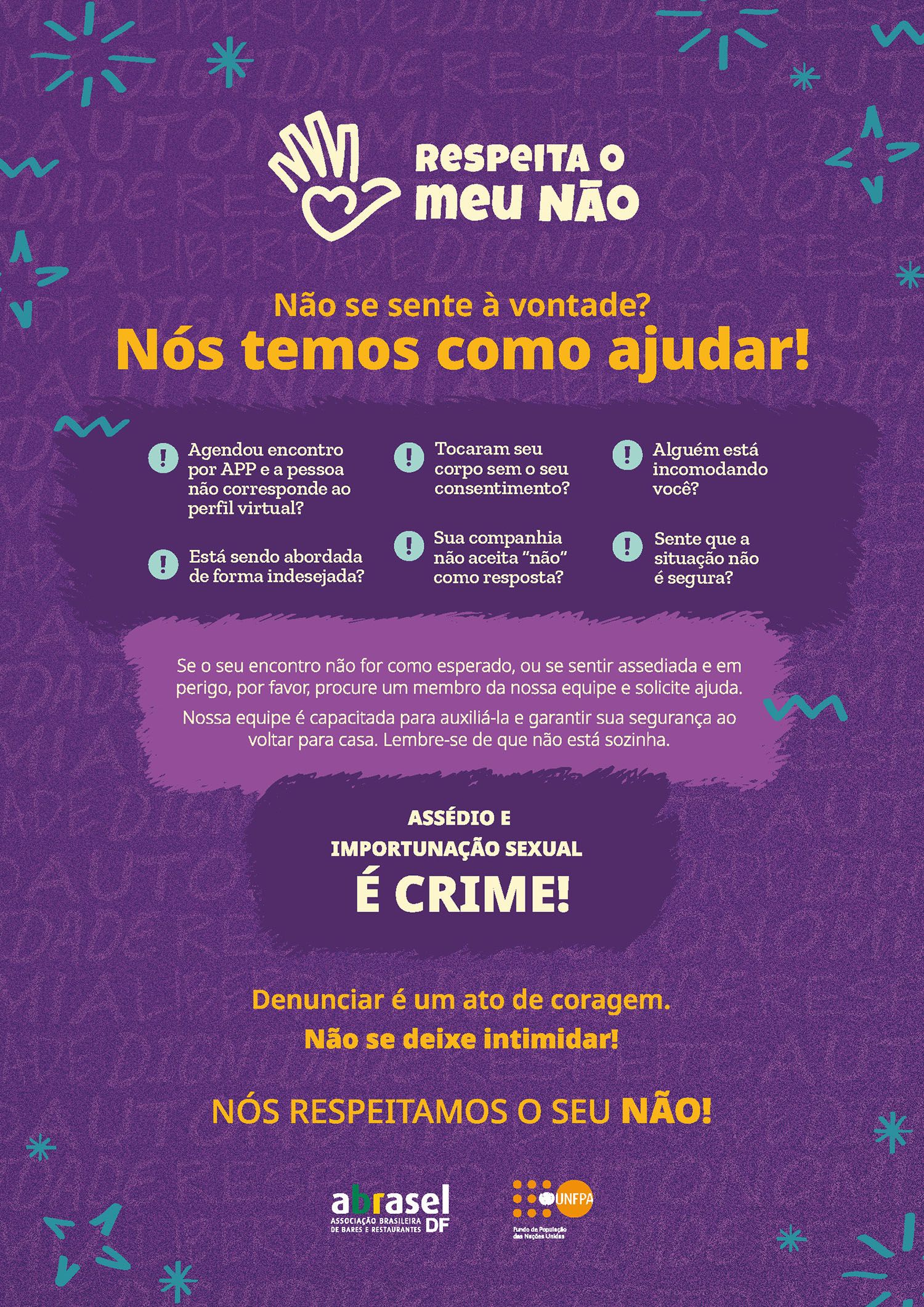 Imagem ilustrativa do trabalho “Respeita o meu NÃO”