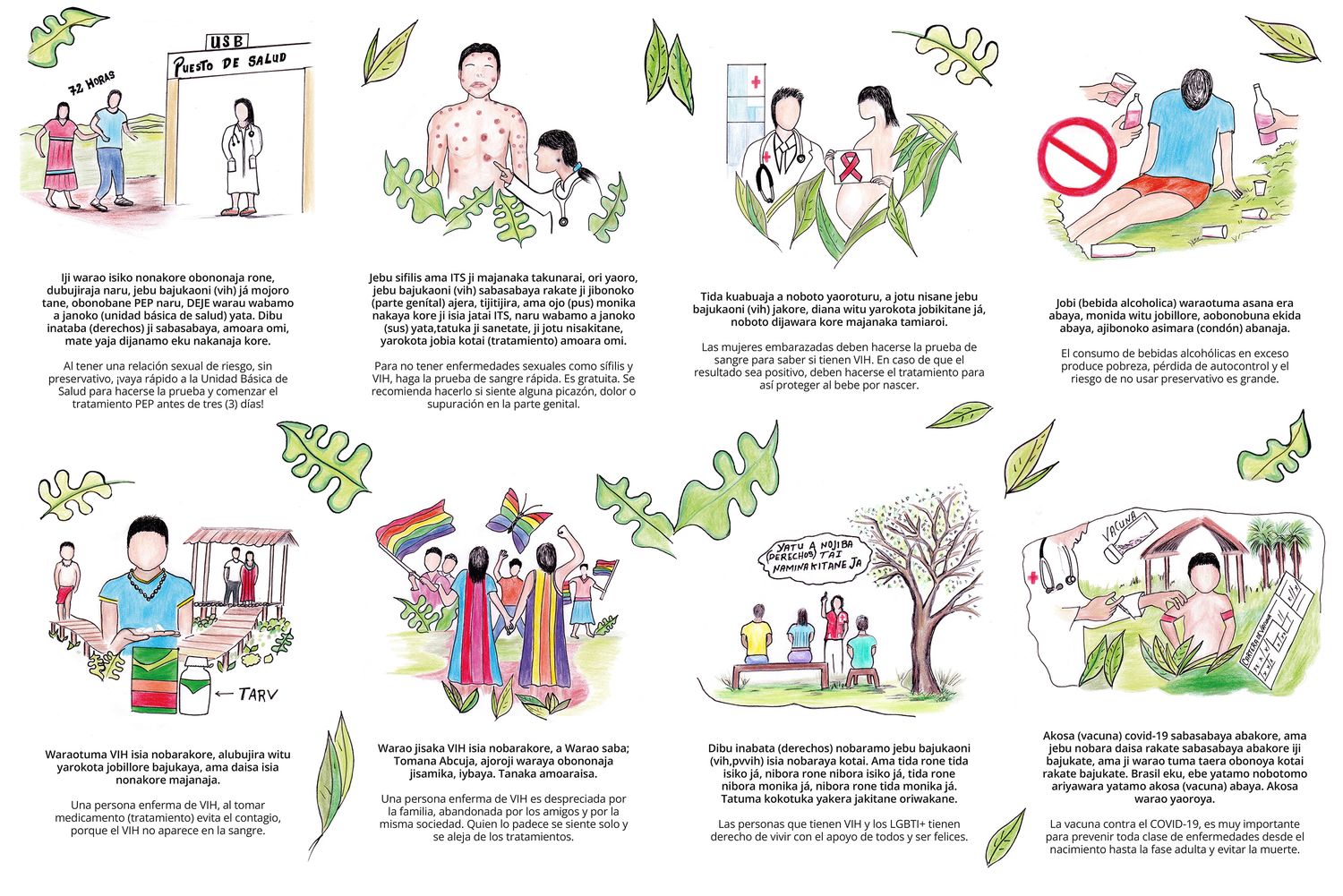 Picture of the work “Health guidelines for the Warao people”